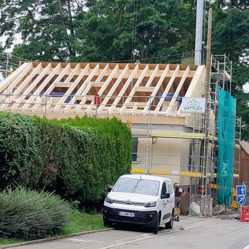 Construction à ossature bois - rehausse de maison