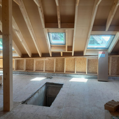 Construction à ossature bois - rehausse de maison