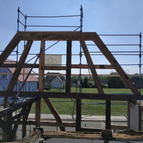 Rénovation d'une maison alsacienne avec reprise de pans de colombage
