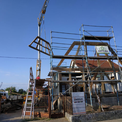 Rénovation d'une maison alsacienne avec reprise de pans de colombage
