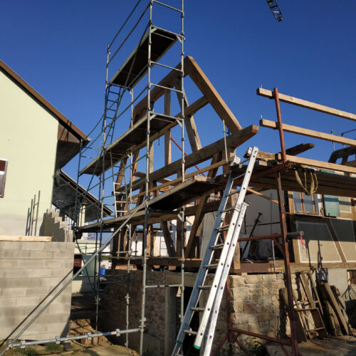 Rénovation d'une maison alsacienne avec reprise de pans de colombage