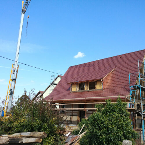 Rénovation d'une maison alsacienne avec reprise de pans de colombage