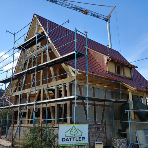 Rénovation d'une maison alsacienne avec reprise de pans de colombage
