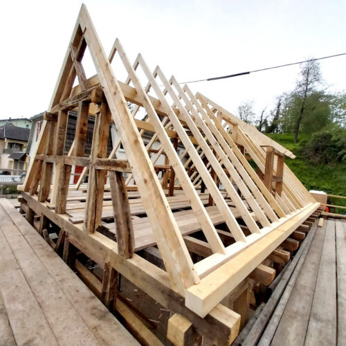 Restauration complète de la charpente et colombages d'un maison alsacienne