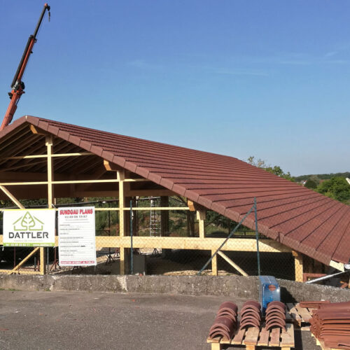 Construction d'un hangar structure bois