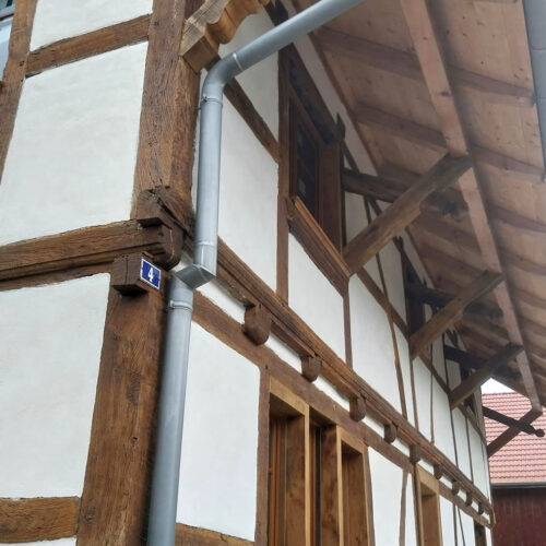 restauration d'une maison alsacienne - colombages et toiture
