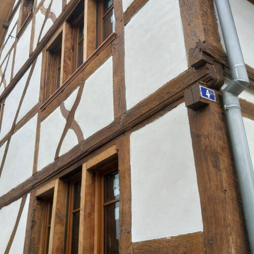 restauration d'une maison alsacienne - colombages et toiture