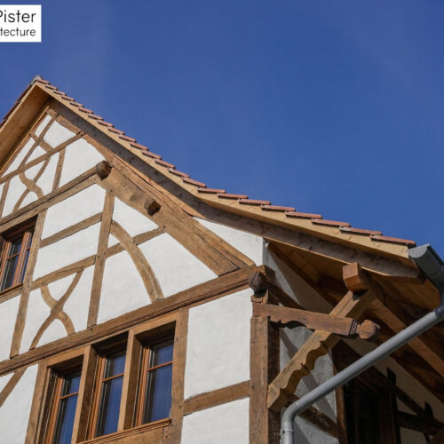 restauration d'une maison alsacienne - colombages et toiture