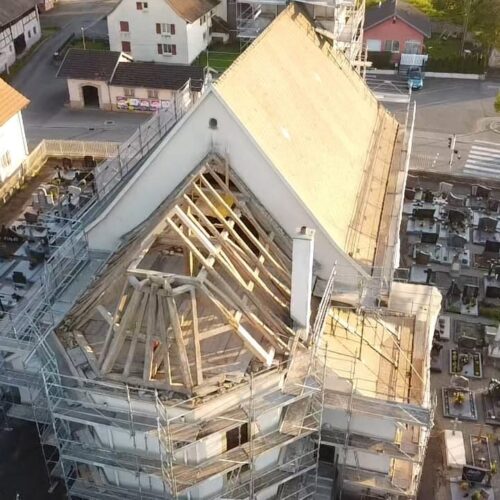 Rénovation de la toiture de l'église de Moernach