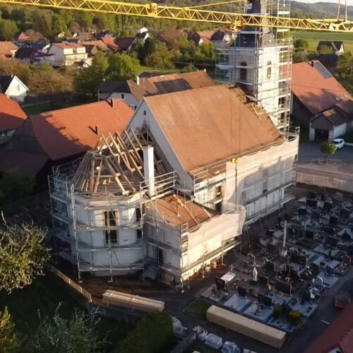 Rénovation de la toiture de l'église de Moernach