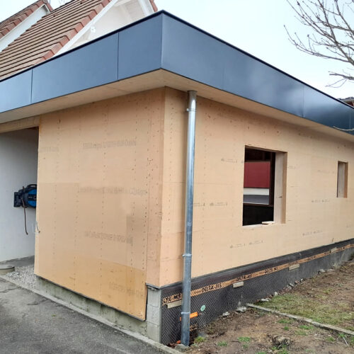 Carport structure bois avec isolant