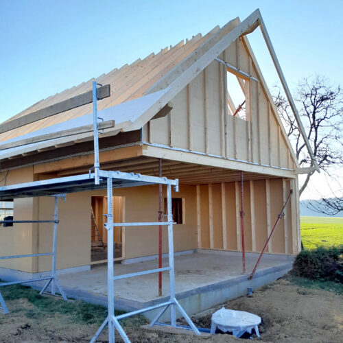 Construction d'un garage / arbi de jardin structure bois