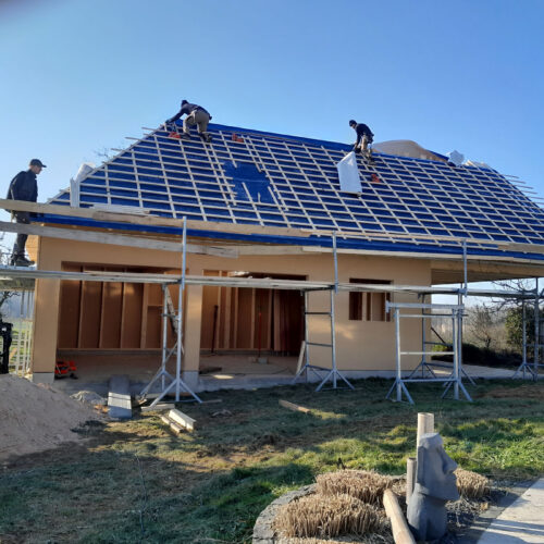 Construction d'un garage / arbi de jardin structure bois