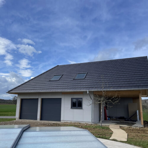 Construction d'un garage / arbi de jardin structure bois