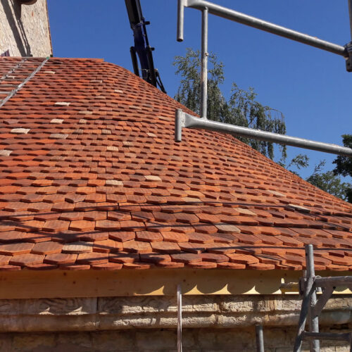 Rénovation de la toiture du chœur de l'église de Feldbach