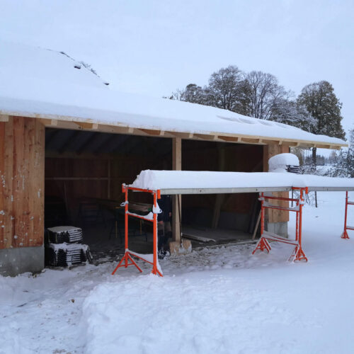 Construction d'un abri de jardin / garage dans le Sundgau