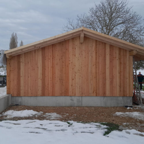 Construction d'un abri de jardin / garage dans le Sundgau