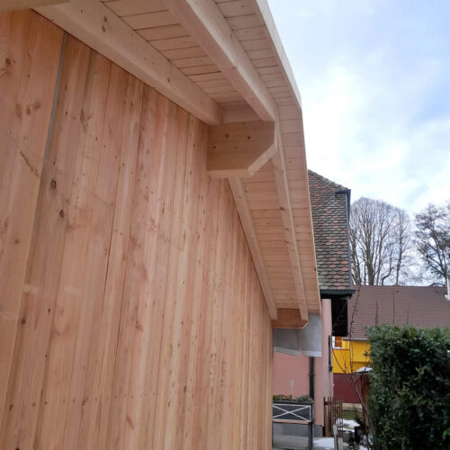 Construction d'un abri de jardin / garage dans le Sundgau