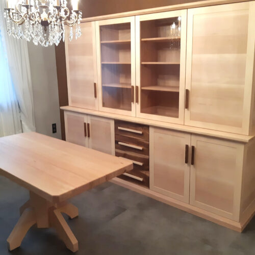Armoire salle à manger bois sur mesure