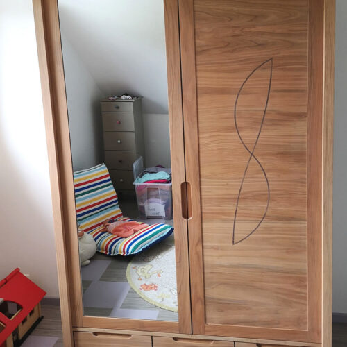 Armoire bois chambre enfant sur mesure