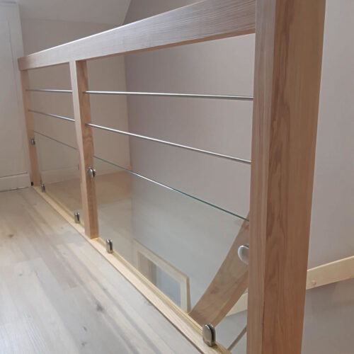 Garde-corps d'escalier et de palier bois - métal