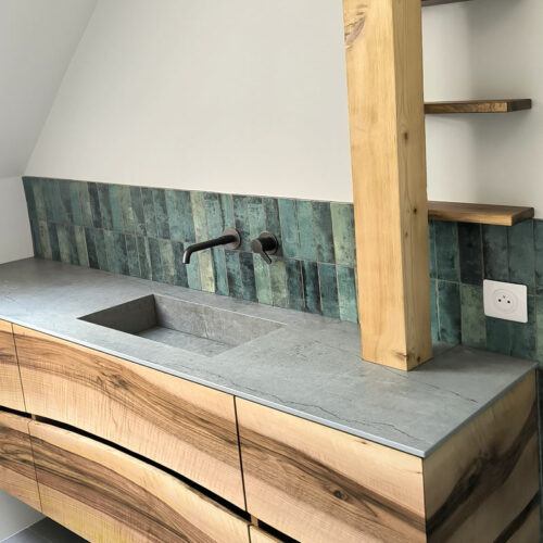 Meuble bois de salles de bains sur mesure
