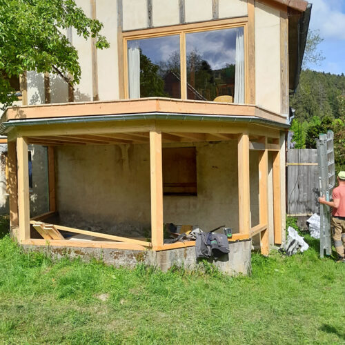 Structure terrasse couverte et terrasse 1er étage